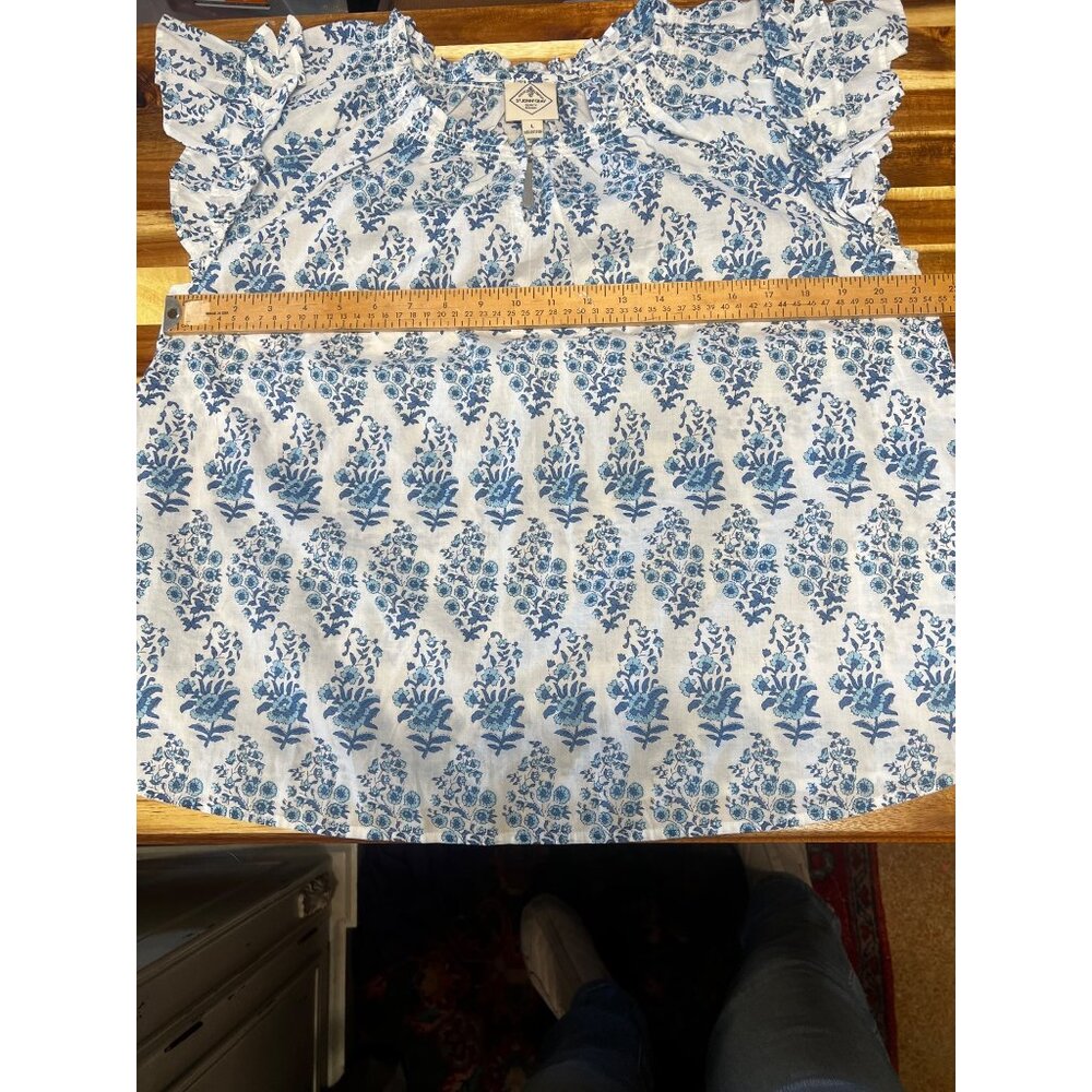 St John’s Bay women’s blouse, size large 100 % cotton - Picture 7 of 8